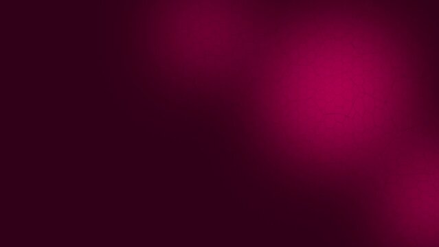 Magenta red color hexagon pattern slow motion on black background, dark color loop able minimal background