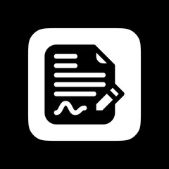 Editable contract, form, signature, file, document vector icon. Business, work, job, office. Part of a big icon set family. Perfect for web and app interfaces, presentations, infographics, etc