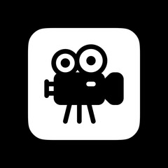 Editable film video camera, film production, studio vector icon. Movie, cinema, entertainment. Part of a big icon set family. Perfect for web and app interfaces, presentations, infographics, etc