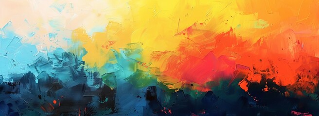 Expressive color play in abstract background - obrazy, fototapety, plakaty