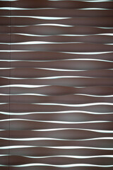 Creative background of wavy ripples of brown stripes