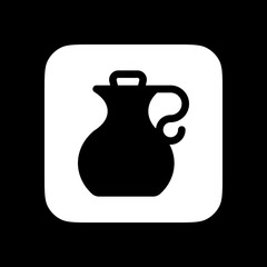 Editable water jug, liquid, container, olive oil vector icon. Wellness, spa, relaxation. Part of a big icon set family. Perfect for web and app interfaces, presentations, infographics, etc