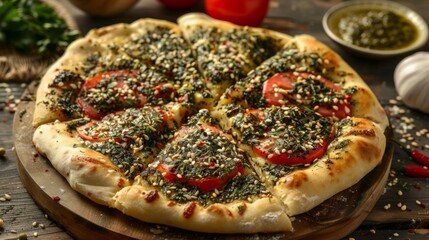 The Lebanese dish Manakish is a lean pizza with a filling in the form of zaatar or kishek.