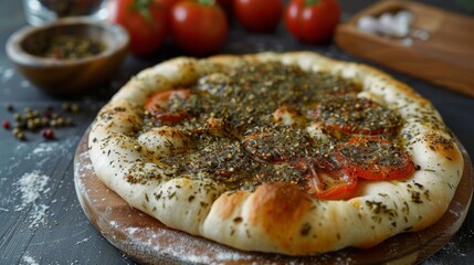 The Lebanese dish Manakish is a lean pizza with a filling in the form of zaatar or kishek.