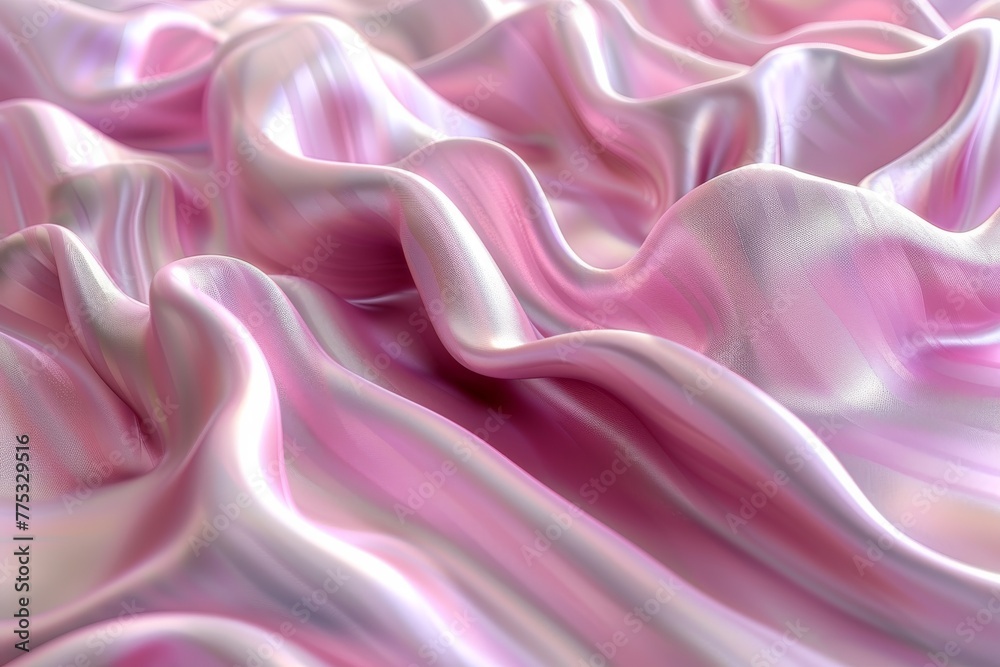 Aufkleber an artistic rendition of soft silk-like fabric swirling in a harmonious blend of hues and light