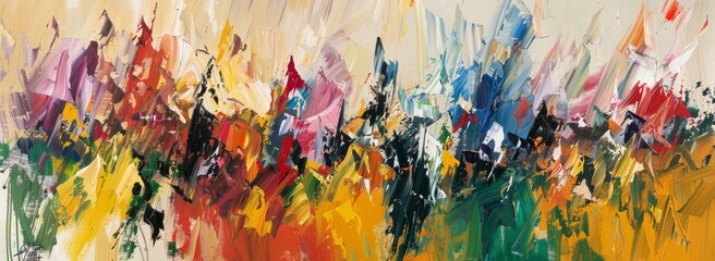 Colorful abstract painting for vibrant backdrop