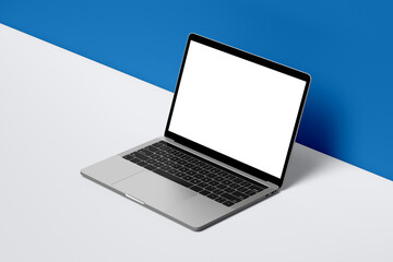 Fototapeta premium Laptop with blank screen mockup