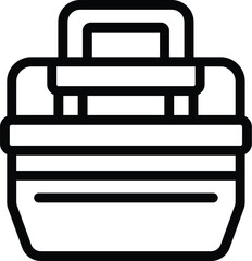 Technician toolbox icon outline vector. Installation of air conditioner. Install indoor ventilation