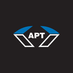 APT letter logo design on white background. APT logo. APT creative initials letter Monogram logo icon concept. APT letter design - obrazy, fototapety, plakaty