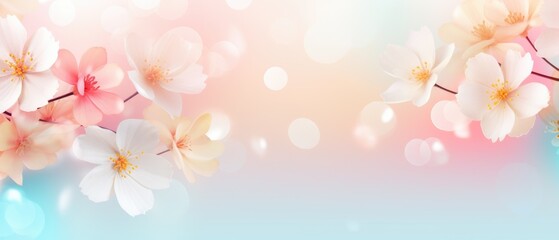 Obraz premium A colorful background with a bunch of white flowers