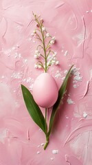 pink egg background.