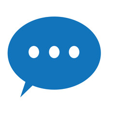 Chat icon with blue color  png