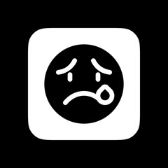 Editable crying, sad tears expression emoticon vector icon. Part of a big icon set family. Part of a big icon set family. Perfect for web and app interfaces, presentations, infographics, etc