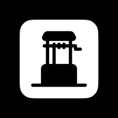 Editable water well vector icon. Water source, rural, structure. Part of a big icon set family. Perfect for web and app interfaces, presentations, infographics, etc