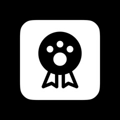 Fototapeta premium Editable pet badge, award vector icon. Veterinary, animal, pet care, pet shop. Part of a big icon set family. Perfect for business, web and app interfaces, presentations, infographics, etc