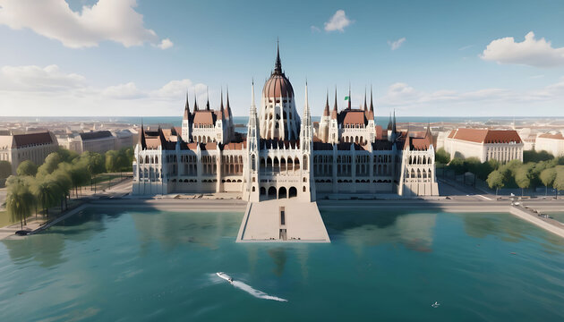 Fototapeta Hungarian Parliament Underwater-Beach
