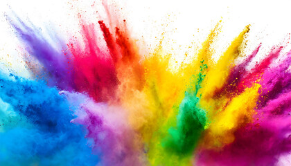 Colorful Spectacle: Holi Paint Powder Exploding in Rainbow Glory