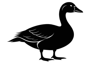 silhouette image,Goose bird,vector illustration,white background
