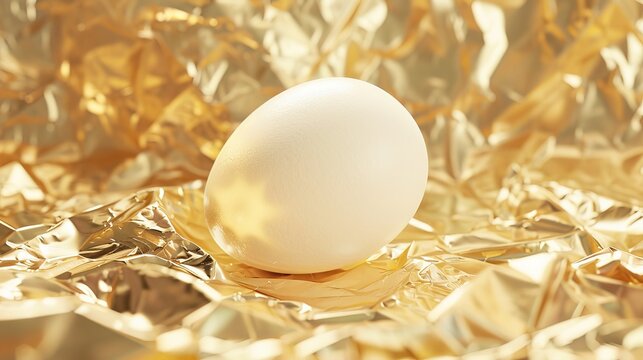 egg on a golden background.