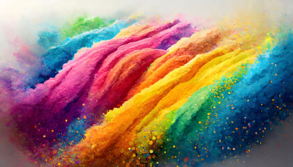 Vivid Ripple Blast: Colorful Holi Paint Powder Explosion