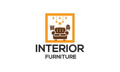 nterior room, furniture gallery logo design