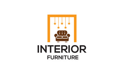 nterior room, furniture gallery logo design