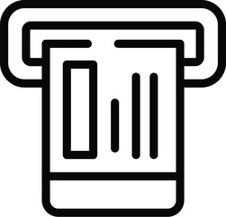 Automated ticketing machine icon outline vector. Travel pass terminal. Purchase transport card