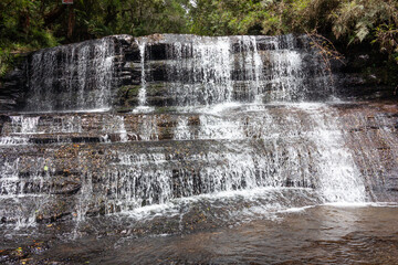 waterfall at Rio Sete Quedas at Urubici national park in Brazil