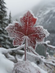 Frost patterns on a leaf resembling a cross, crisp white background for refreshing financial strategies.