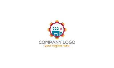 Building logo, construction working industry concept.