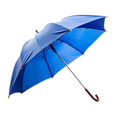 Blue umbrella isolated on transparent background.