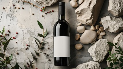 wine label modern design, sharp diagonal line, design, concept, minimalist