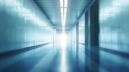 Vibrant indoor corridor with contemporary business atmosphere: bright interior bokeh illustration, perfect for medical or corporate themes