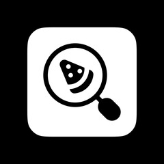 Editable search for food, pizza vector icon. Part of a big icon set family. Perfect for web and app interfaces, presentations, infographics, etc