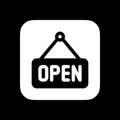 Editable store sign open vector icon. Food, restaurant. Part of a big icon set family. Perfect for web and app interfaces, presentations, infographics, etc