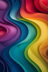 Dynamic Multicolored Paper Waves Texture