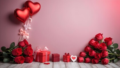 Happy Valentine's day. Congratulatory and romantic background.