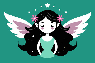 Fairy Girl with Celestial Hair 