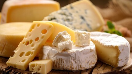  the process of cheese making and explore different types of cheeses from around the world.  - obrazy, fototapety, plakaty