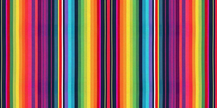 Blanket stripes seamless pattern. Backdrop for Cinco de Mayo party decor or ethnic Mexican fabric pattern with colorful stripes