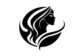 IIntroducing our sleek logotype featuring the silhouette of a woman's profile