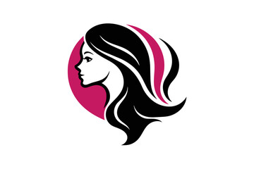 IIntroducing our sleek logotype featuring the silhouette of a woman's profile