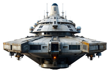 futuristic spaceship isolated transparent background