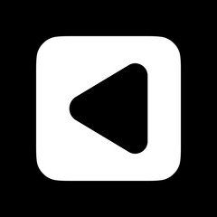 Editable vector left triangle arrow icon. Black, transparent white background. Part of a big icon set family. Perfect for web and app interfaces, presentations, infographics, etc