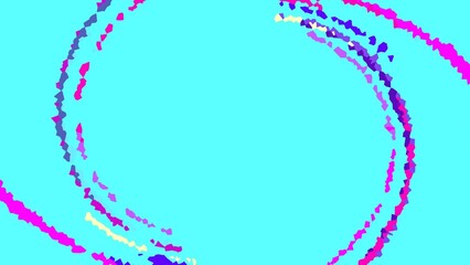 The pale blue background of a blank page with rows of particles forming a curved border