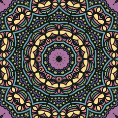 Patrón sin costuras mandalas abstractos colores - estampas - fondos - formas