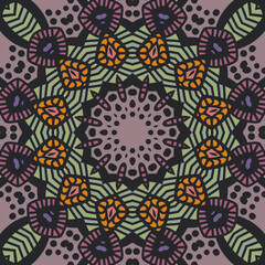 Patrón sin costuras mandalas abstractos colores - estampas - fondos - formas