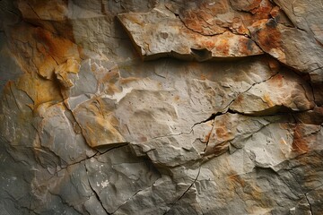 A vivid display of multi-colored rock surface showcasing peeling layers and intricate cracks