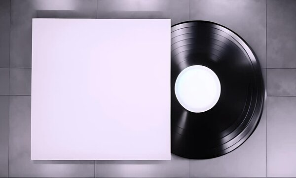White Cover Mockup: The Classic Appeal of a Vinyl Record