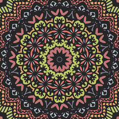 Patrón sin costuras mandalas abstractos colores - estampas - fondos - formas